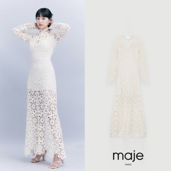 Maje ROZIM Crochet Maxi Dress - Picture 4 of 10